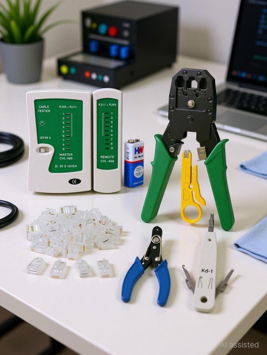 Jancom Ferrule RJ45 Tool with 50 Connectors