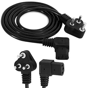Storite 90-Degree PC Power Cable Pack of 3